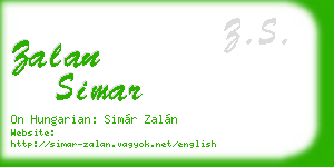zalan simar business card